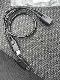 Kabel Przedłużacz MicroUSB - 2x MicroUSB rozdzielacz "Y" Yanosik GTR