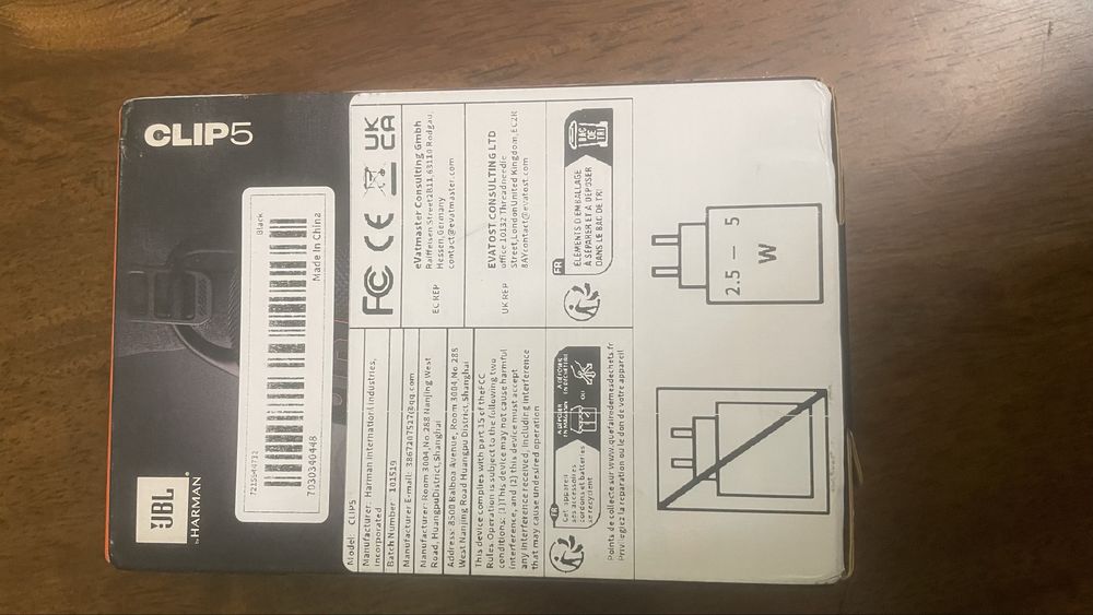 Колонка Jbl clip 5