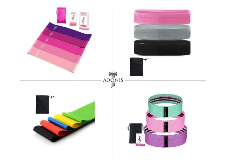 Bandas Resistência Rosa Fitness Yoga Pilates Elásticos