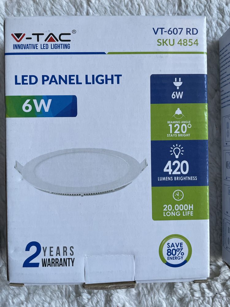 Panel LED 6W okrągły 12 cm 3 szt.