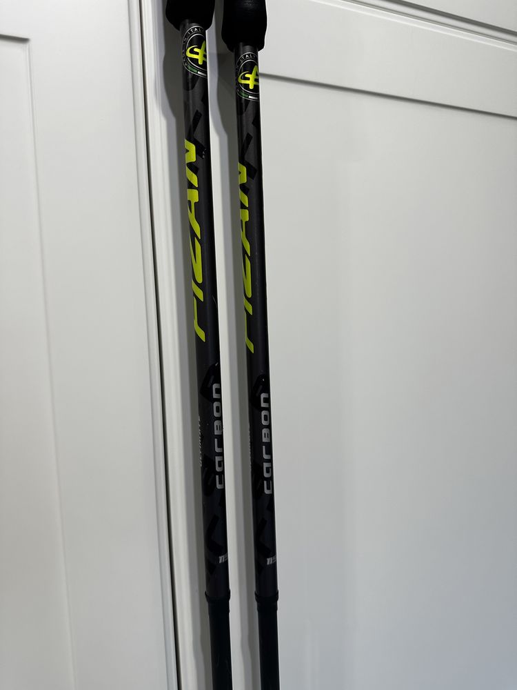 Kije narciarskie Fizan Carbon 115 cm + rękawice Viking rozm. 7