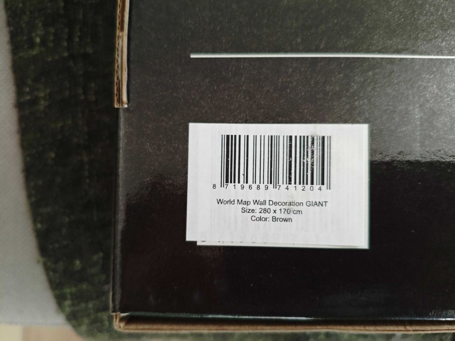 Wooden Amsterdam drewniana HDF mapa świata | 280 x 170 cm - ogromna