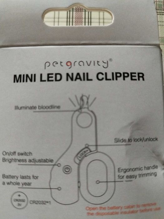 Obcinacz do pozorów z lampą LED dla zwierząt