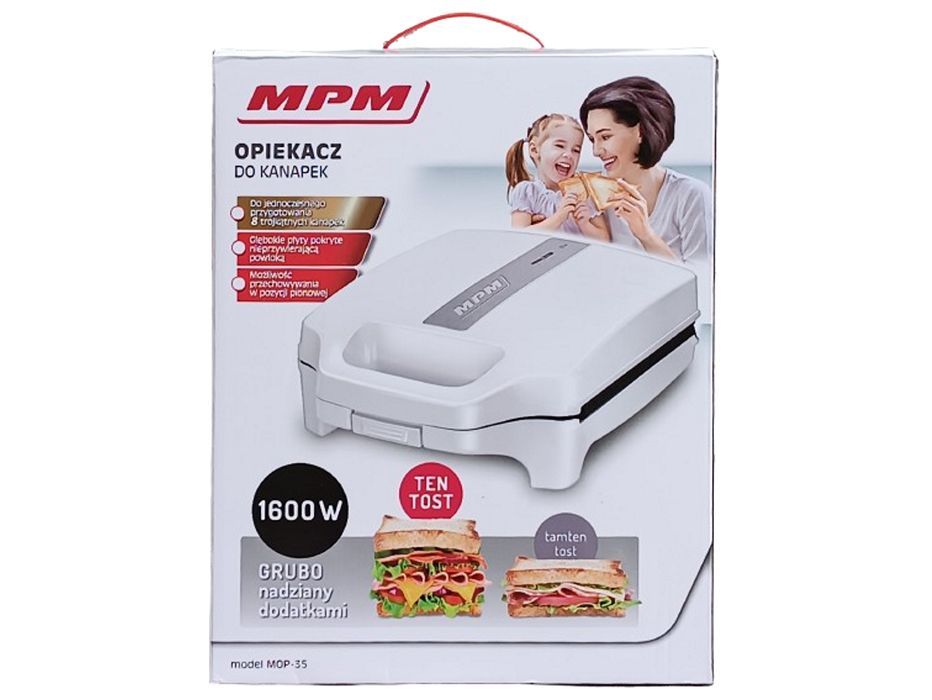 Opiekacz do kanapek MPM MOP-35 - 1600W