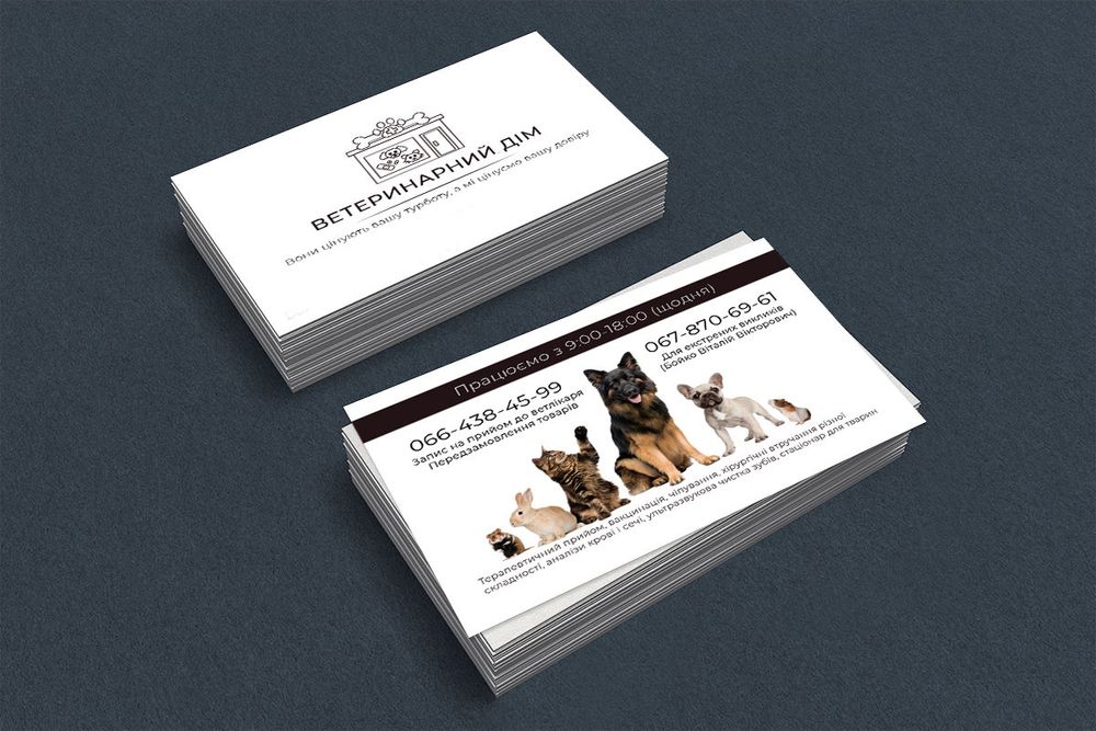 Візитки дизайн і друк, визитки