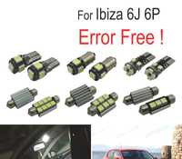 KIT COMPLETO 8 LAMPADAS LED INTERIOR PARA SEAT IBIZA V MK5 SPORTCOUPE ST 6J 6 P 09-16