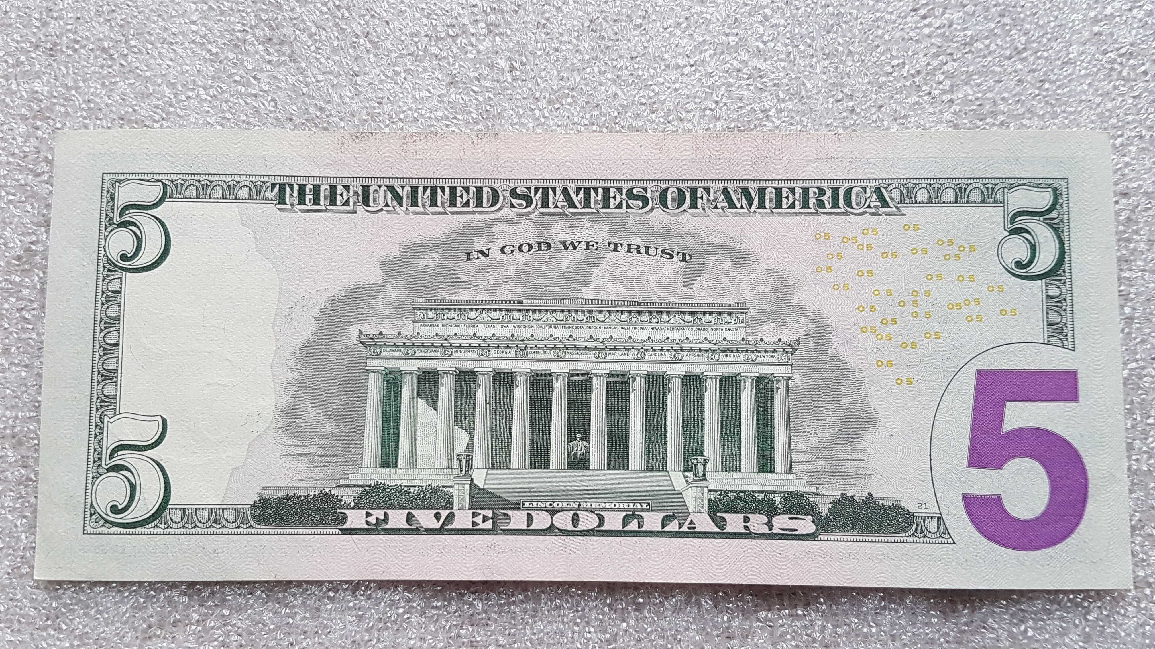 5-dolarowy banknot USA -2013r/B-2...D