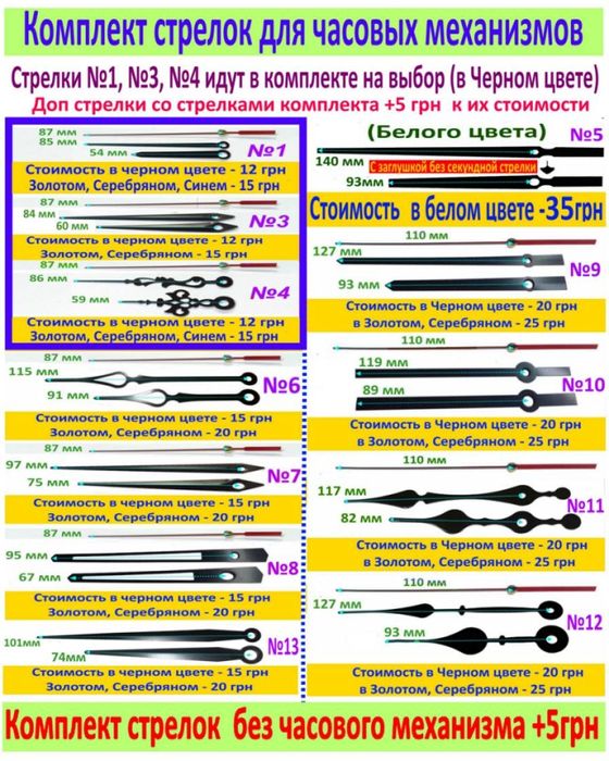 Экономный Тикающий Часовой механизм с петлей шток 15мм резьбой 8мм+Стр