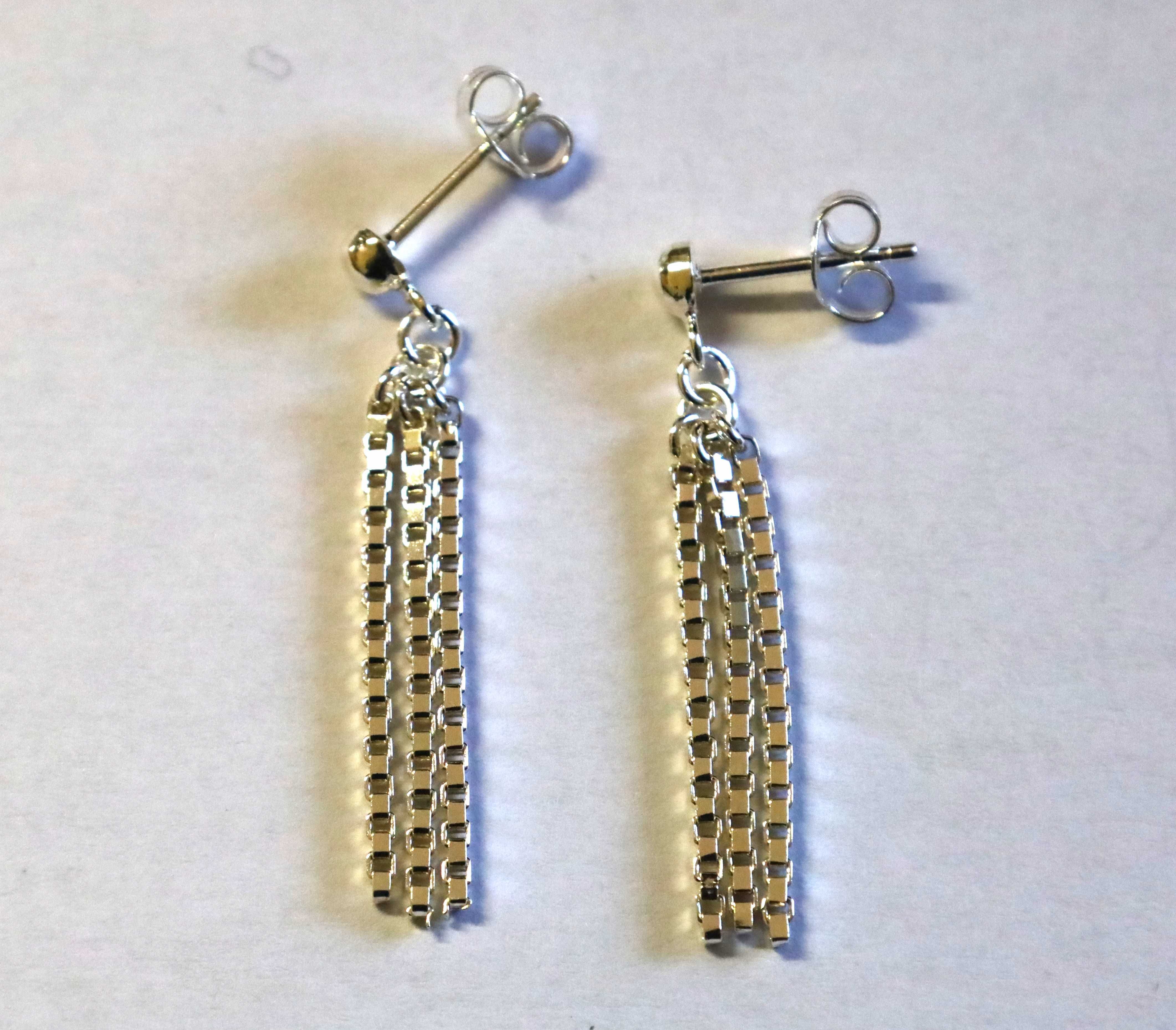 Brincos em Prata 925 com Pendentes