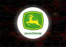 LED Neon JOHN DEERE, Podświetlane Logo, Neon na ściane, Lampka, Plafon