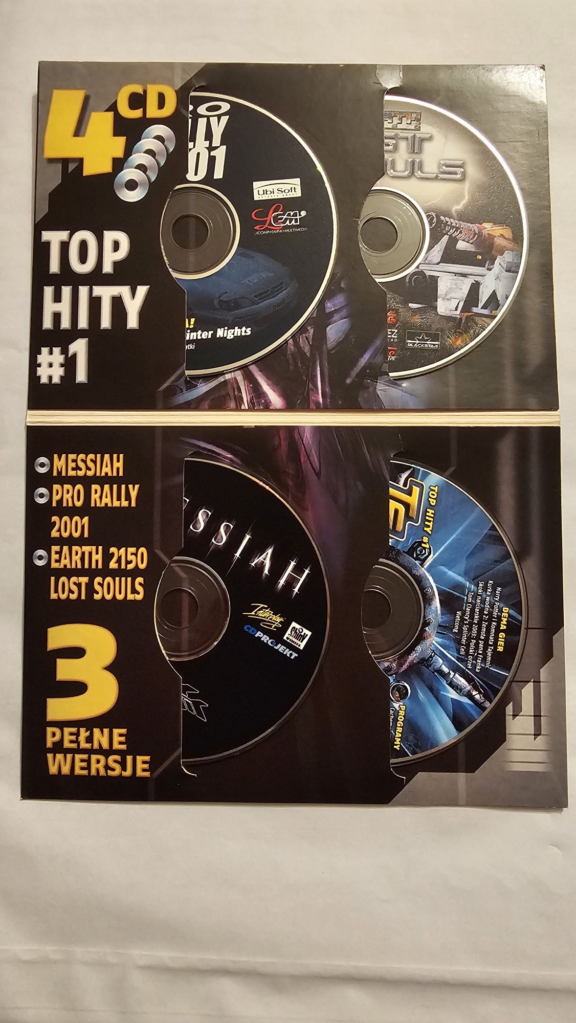 Same płyty z gazety Top Secret  4xCd-Rom . Pełne wersje gier na Pc .