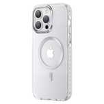 magnetyczne etui iphone 14 magsafe pqy ice crystal series srebrne