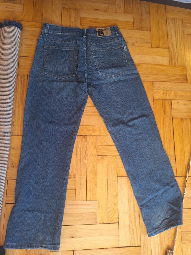 Spodnie jeansowe rozmiar 33 meskie szerokie na rapera baggy vintage la