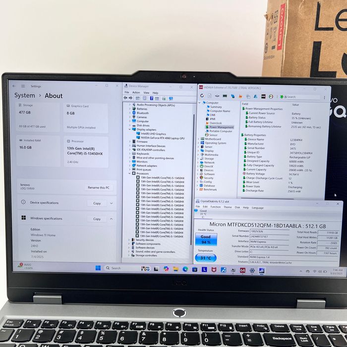 Lenovo LOQ 15IRX9 i5 13450HX 32GB RAM 512GB SSD RTX 4060 ГАРАНТІЯ