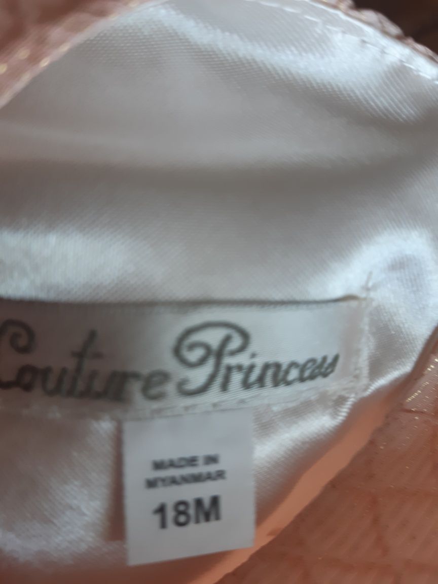 Sukienka tiulowa 86 biała elegancka 18 msc Couture Princess chrzest