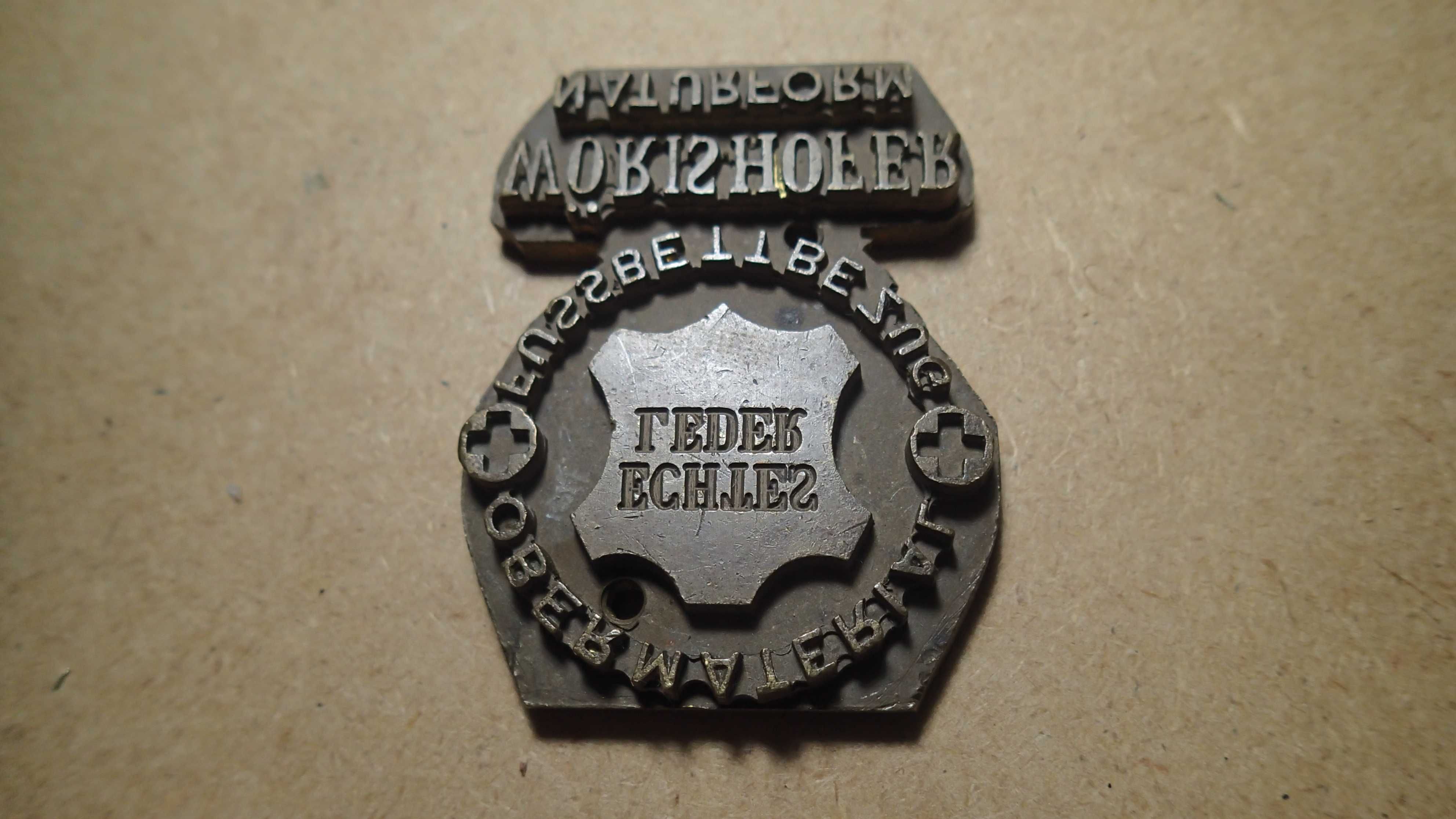 Cunhe de Gravação em Bronze " ECHIES LEDER"