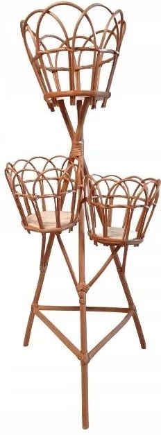 Kwietnik wiklinowy stojący boho