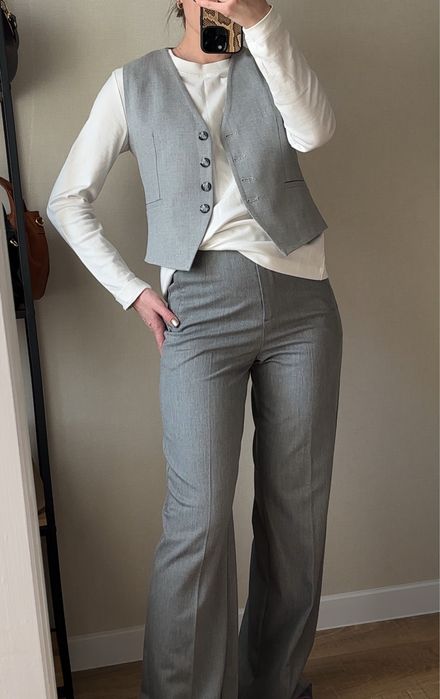 Жилетка костюмна та брюки прямі палаццо Karol нове
