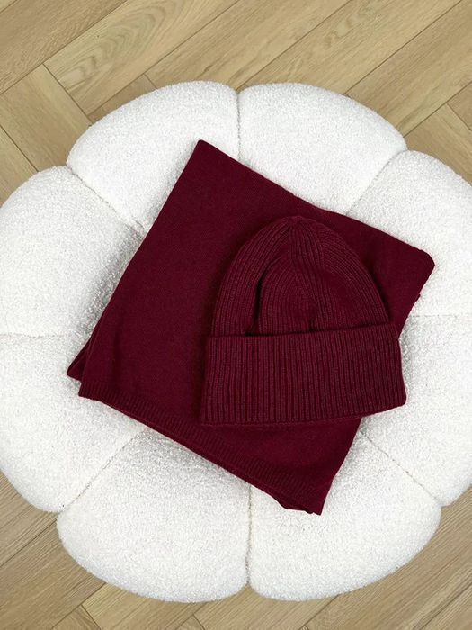 Zestaw 50% Kaszmir 50% Wełna Szalik+Czapka Kaszmirowy