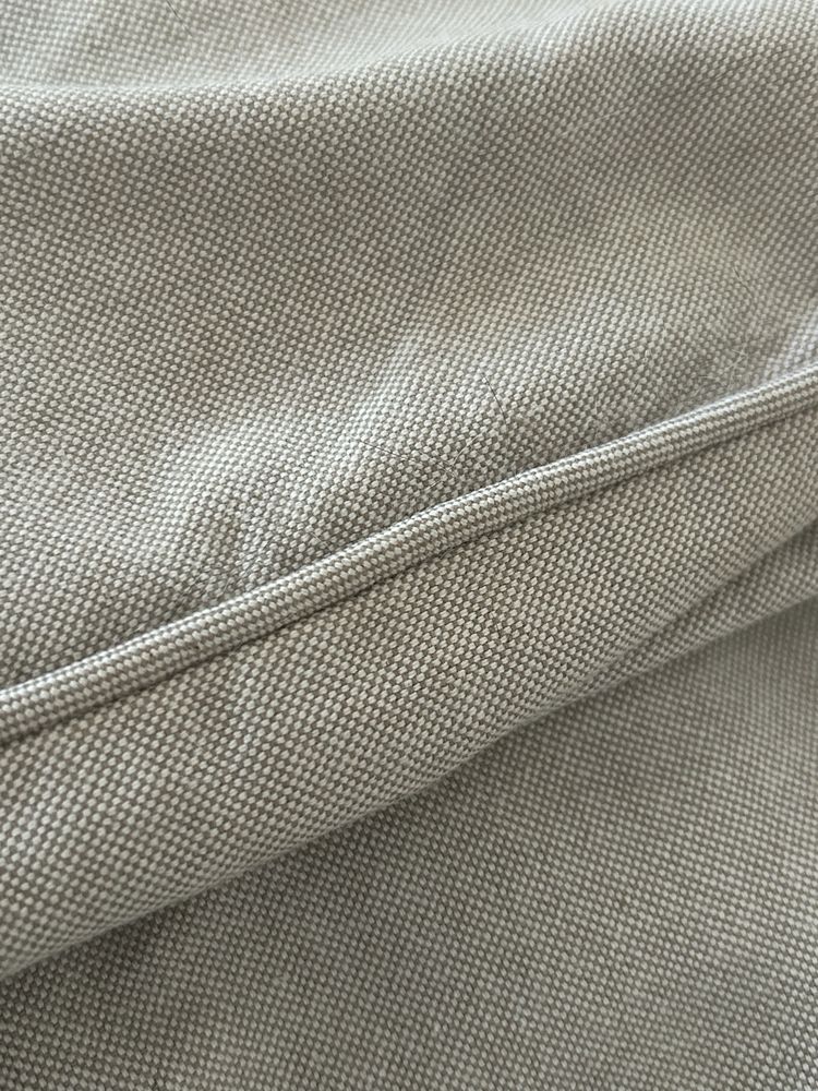 Capa de sofa de 3 lugares e chaise longue beje