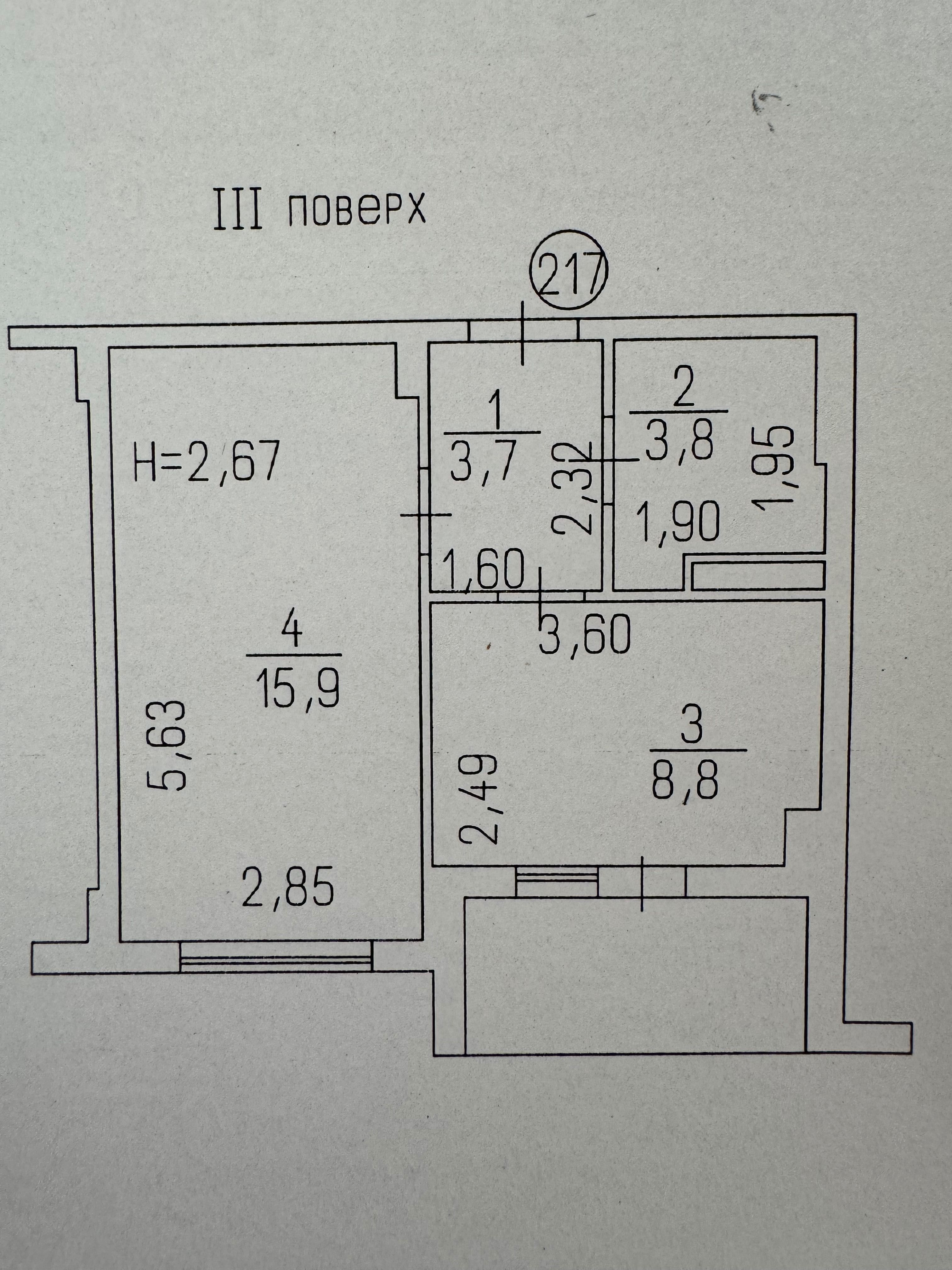 Продажа от хозяина. Продам однокомнатную квартиру. ЖК 7 небо.