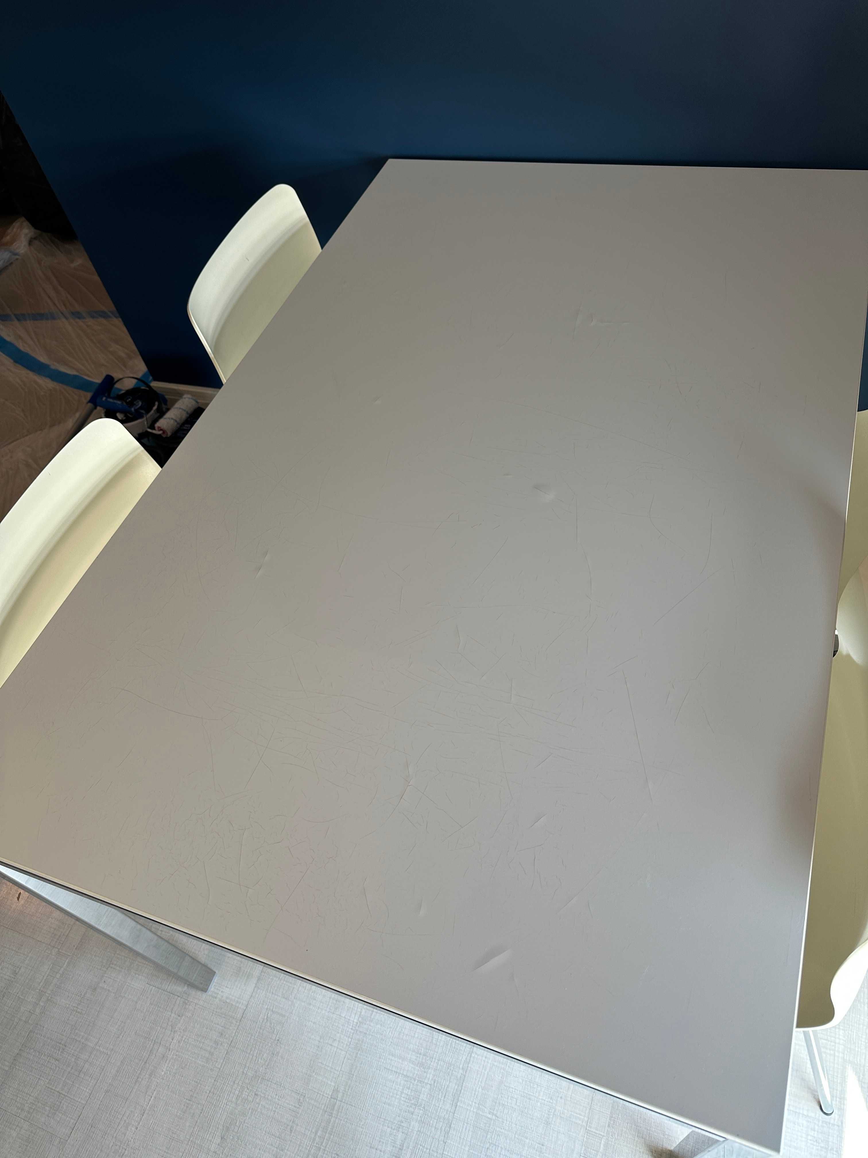 Stół Ikea TORSBY biały połysk + 4 krzesła Ikea