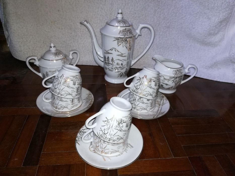 Serviço de chá /café em porcelana Oriental (Chinês) - vintage