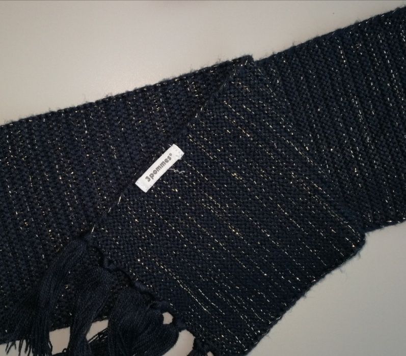 Gorro e cachecol 3 pommes, collant com brilhantes Calzedonia - NOVO