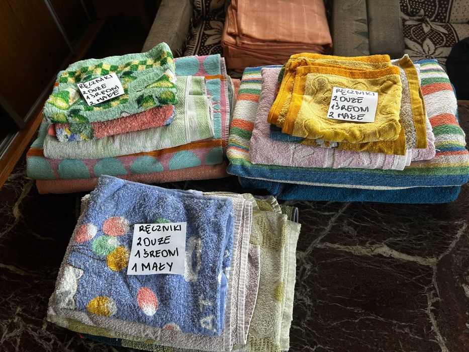 Sprzedam komplety ręczników różnej wielkości