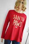 Świąteczna bluzka koszulka M L 40 Santa Paws xmas święta mikołaj