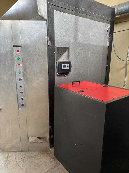 Ротаційна піч з пелетним пальником та бункером подачі палива