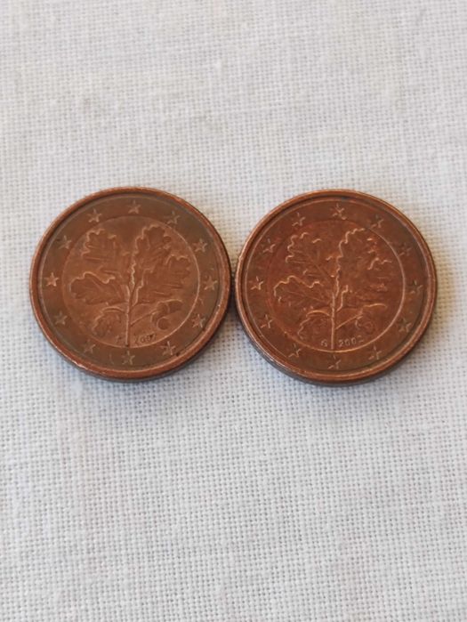 Vendo 60 moedas  incluso no lote 5 de 1 cêntimo, Carvalho Alemão