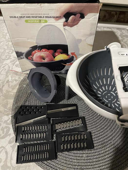 Багатофункціональна овочерізка BASKET VEGETABLE CUTTER Білий (ICL44)