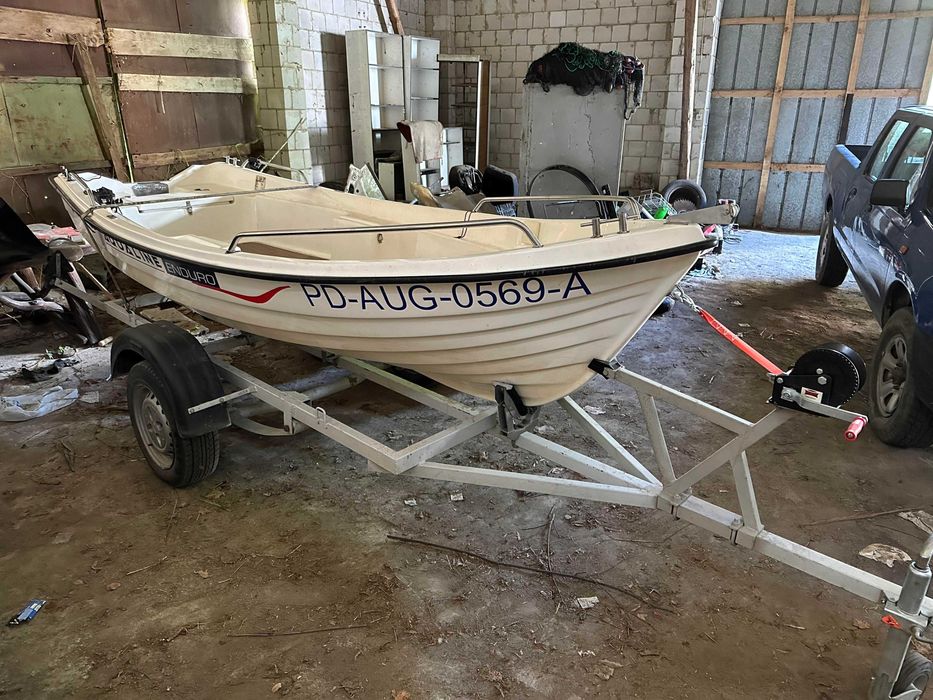 Łódź wędkarska 3,6m + Mercury 4hp + przyczepka. Zestaw!!