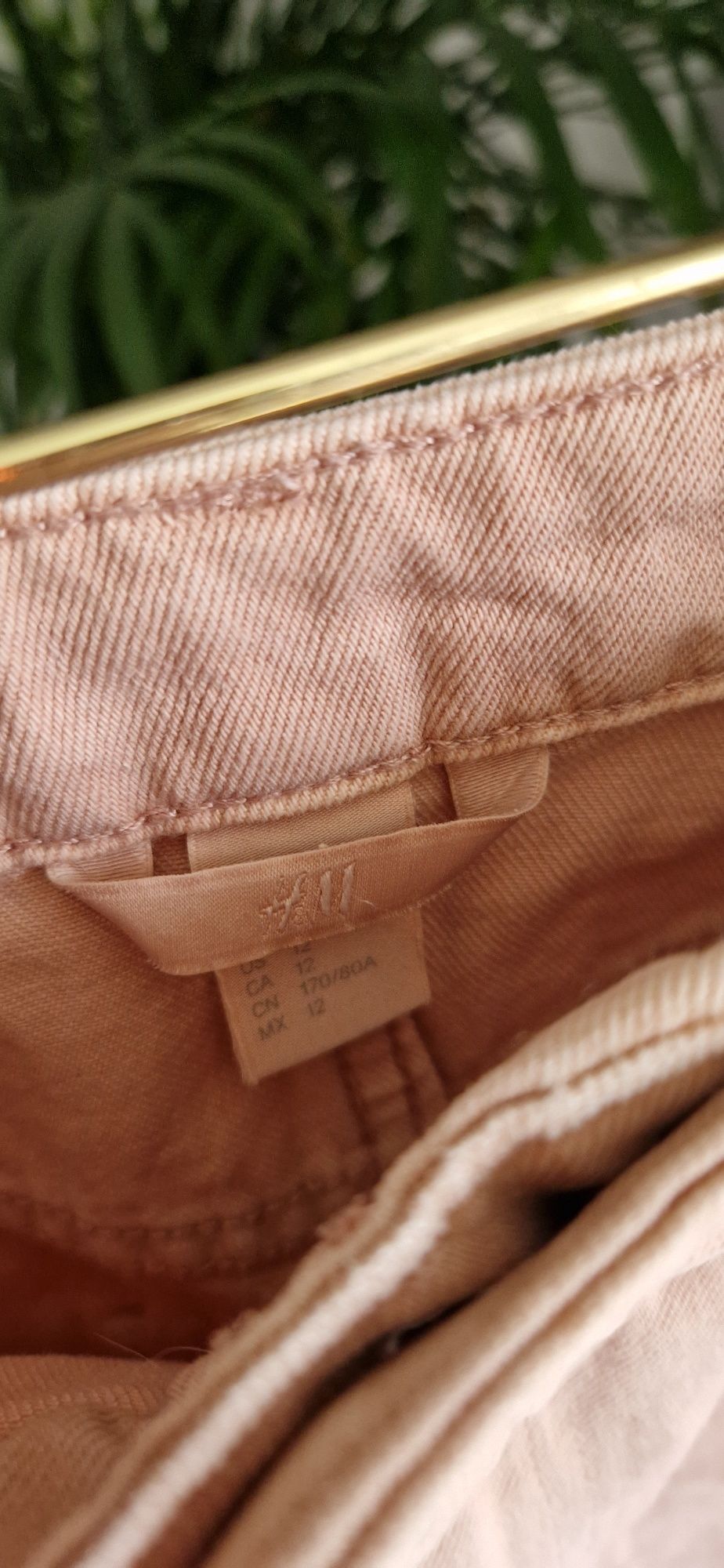 Spódnica jeansowa pudrowy róż H&M rozmiar XL