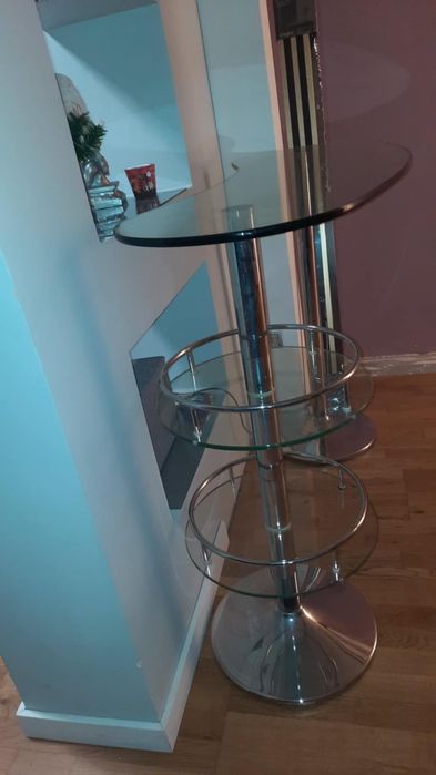 Stół barowy szklany