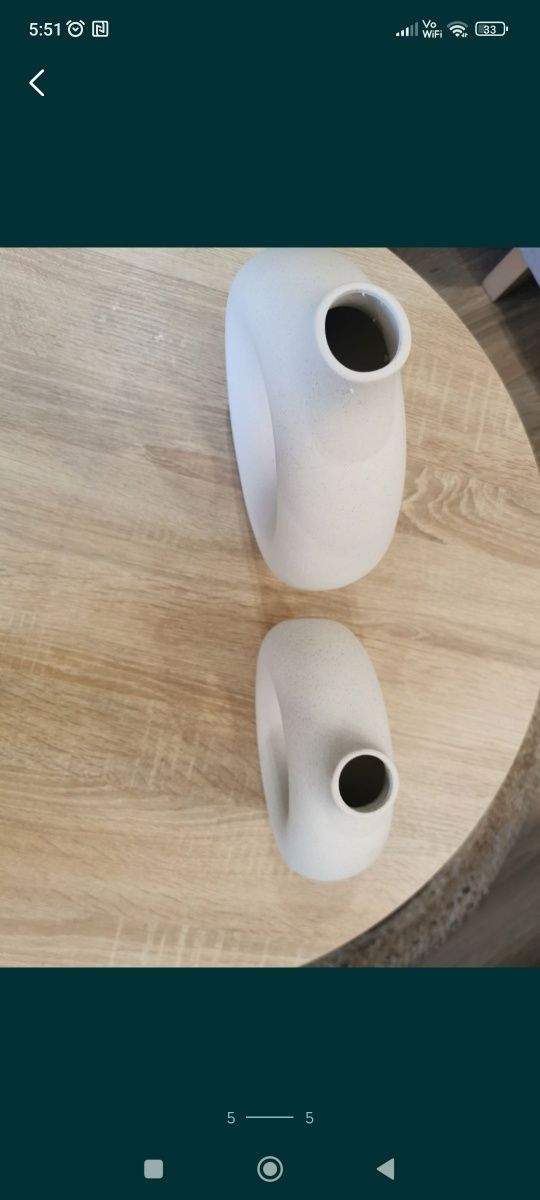Wazony ceramiczne 2 sztuki nowe