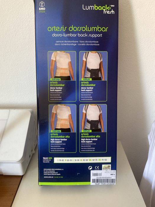 Colete e cinta ortesis dossolumbar