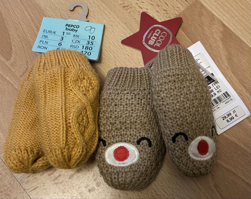 Rękawiczki 2 pary, r. 56-68