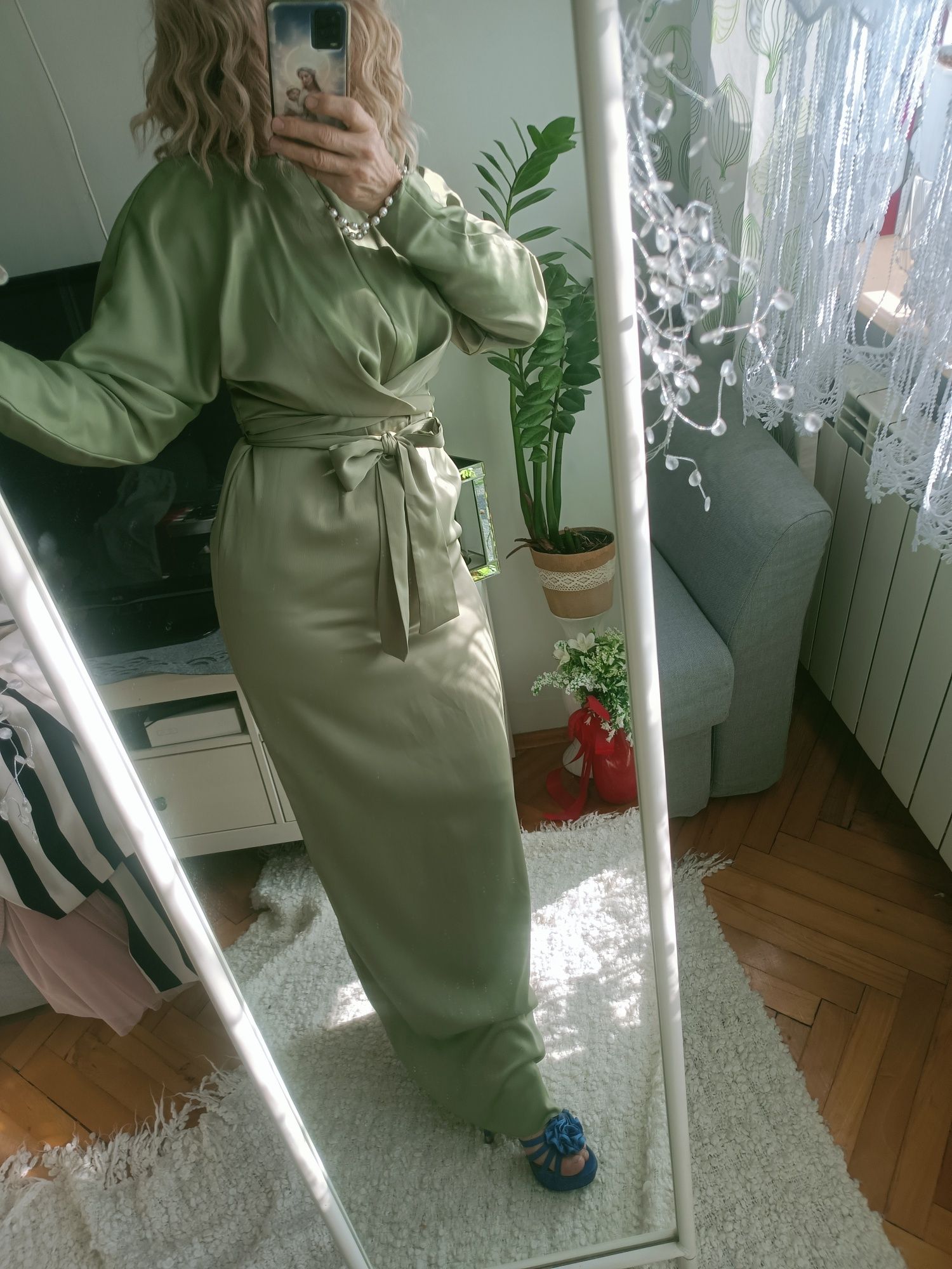 Sukienka ASOS oliwkowa balowa nowa  roz M
