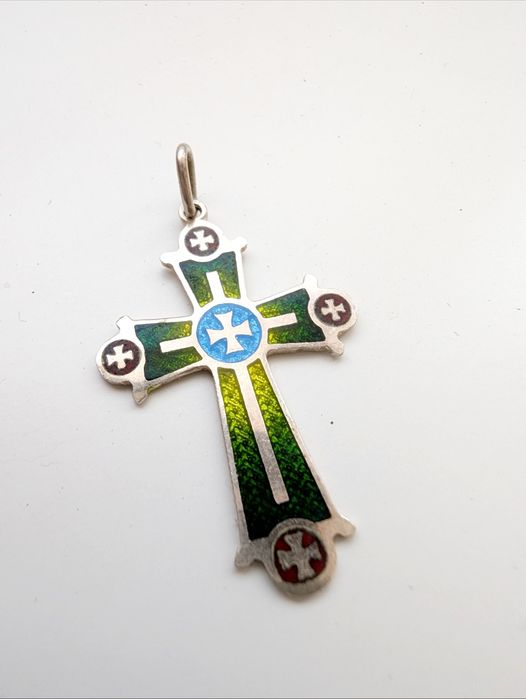 Хрест хрестик срібний мінанкарі