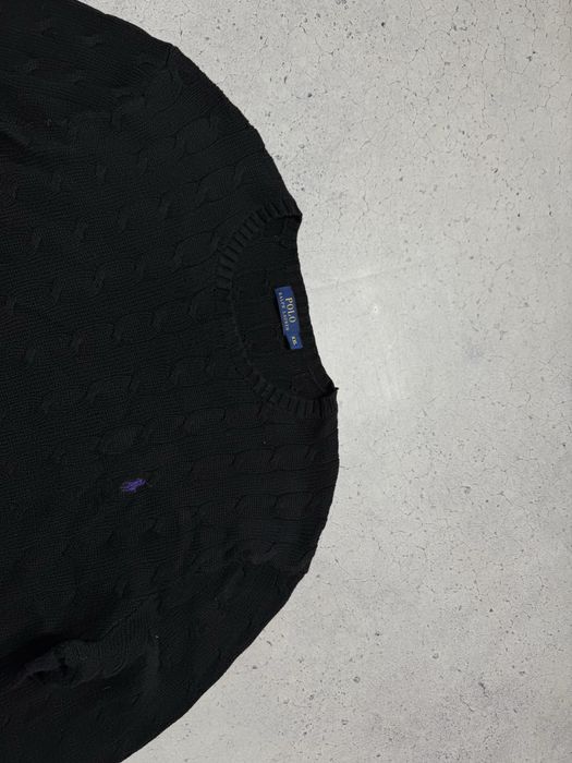 Вязаный Свитер Polo Ralph Lauren Оригинал Идеал XXL Черный