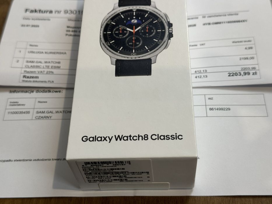Samsung Watch 8 Classic LTE Nowy Gwarancja Mozliwa wysyłka pobraniowa