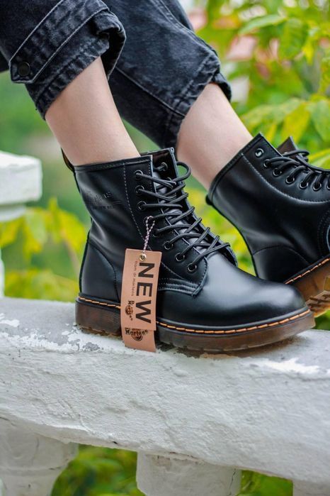 Ботинки женские Dr. Martens 1460 Black 11822006 Доктор Мартинс (ХУТРО)