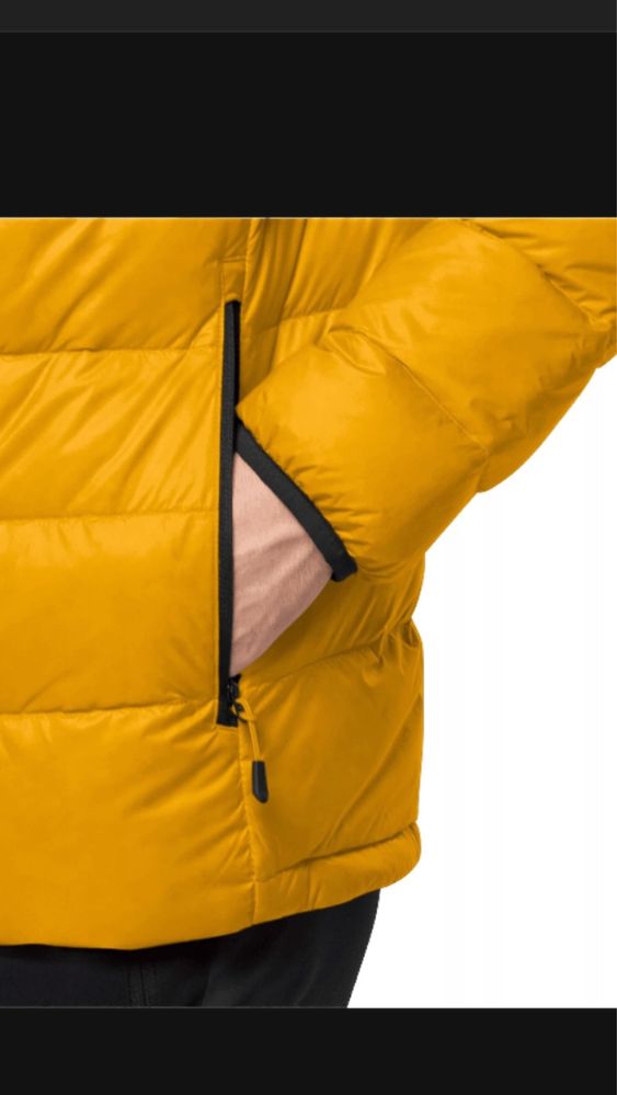 Jack Wolfskin Kurtka puchowa Tundra  Żółty Regular Fit