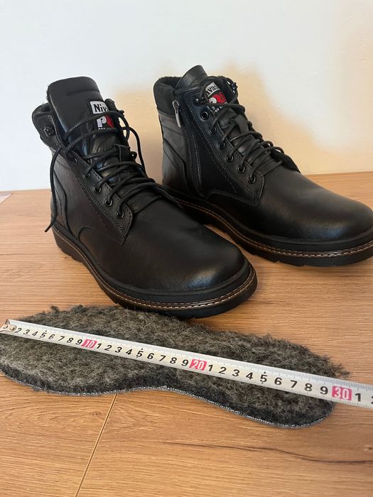 zimowe męskie skórzane buty