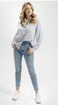 Spodnie jeansowe CROSS JEANS JOYCE N 432-034 W24 L30 wysoki stan
