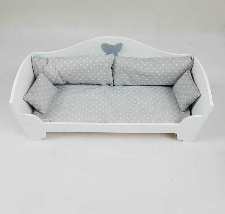 Drewniana sofa/kanapa dla lalki La Lalla