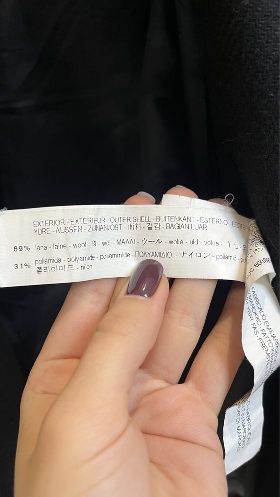 Тепле жіноче пальто Zara з вовни