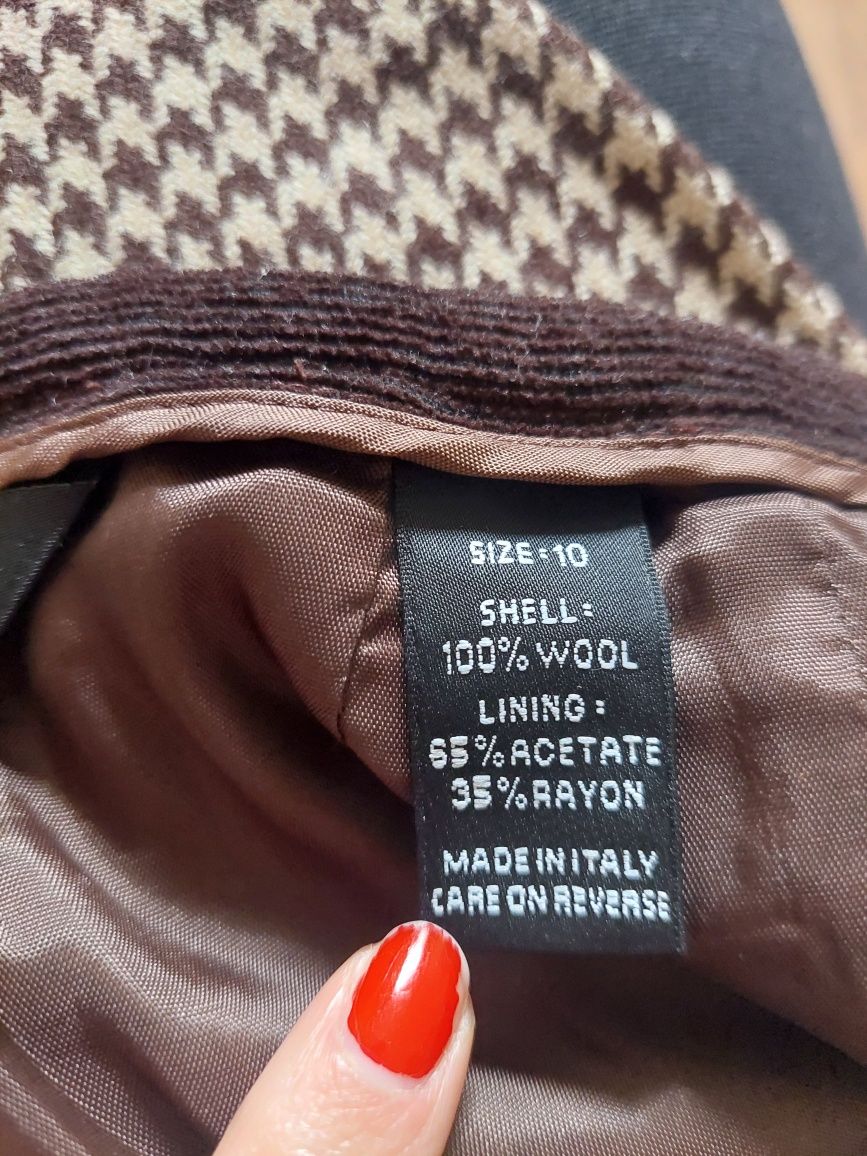 Spodnie wełniane wool pants pepitka beżowe brązowe willi Smith toruser